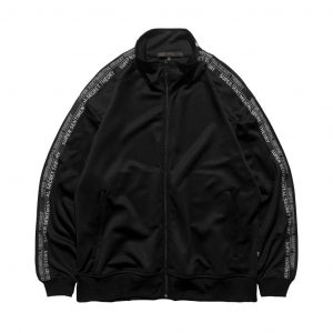 Track Top Oversize Taped Black