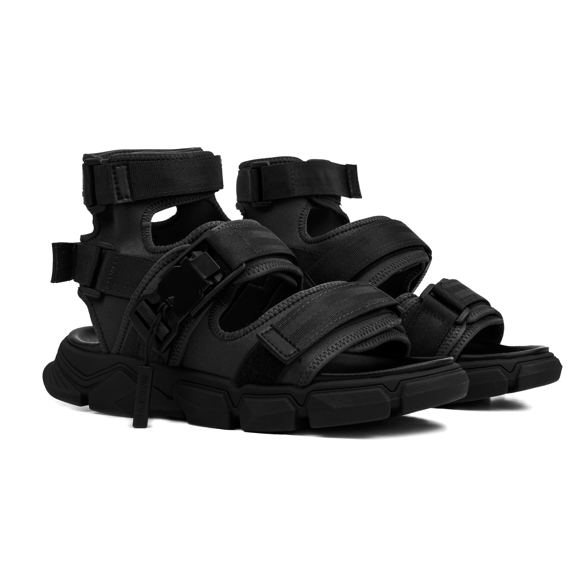 Black high 2025 top sandals