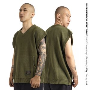 Estate Knitted Vest Olive