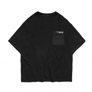 Framed Pocket Poly-Cotton Tshirt Black