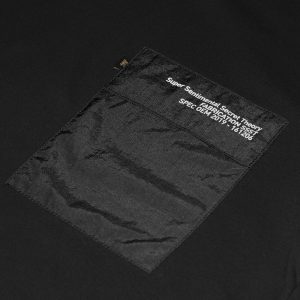 Framed Pocket Poly-Cotton Tshirt Black