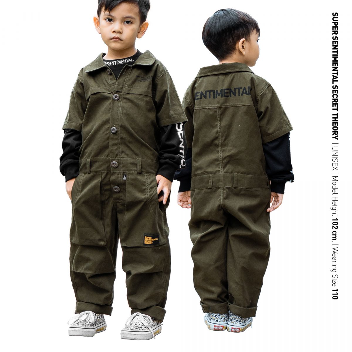 Coverall Shortsleeve Olive