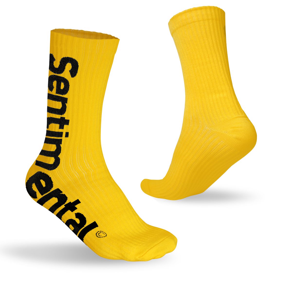 Statement Socks Mid Calf Yellow