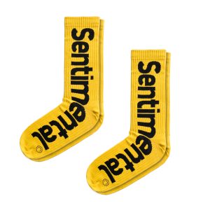 Statement Socks Mid Calf Yellow